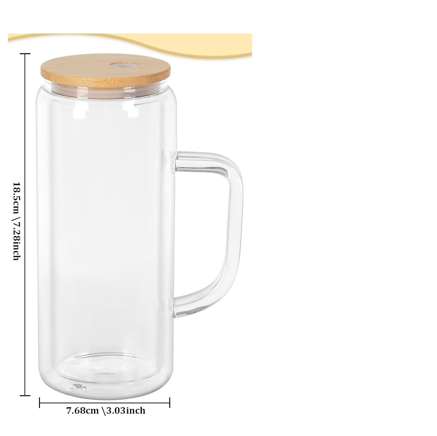20 oz Glass Snow Globe Tumbler