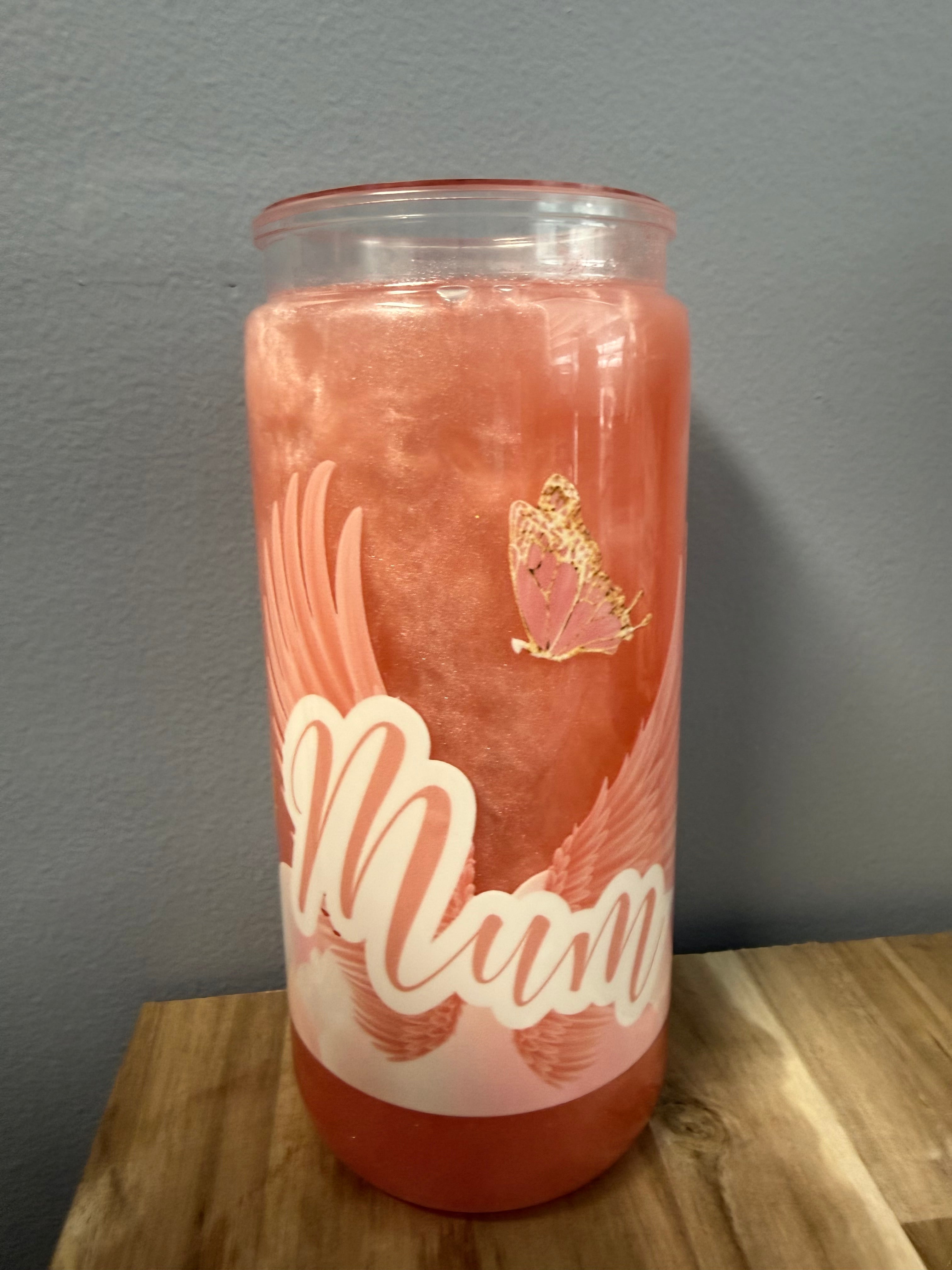 20 oz  pink angel mom