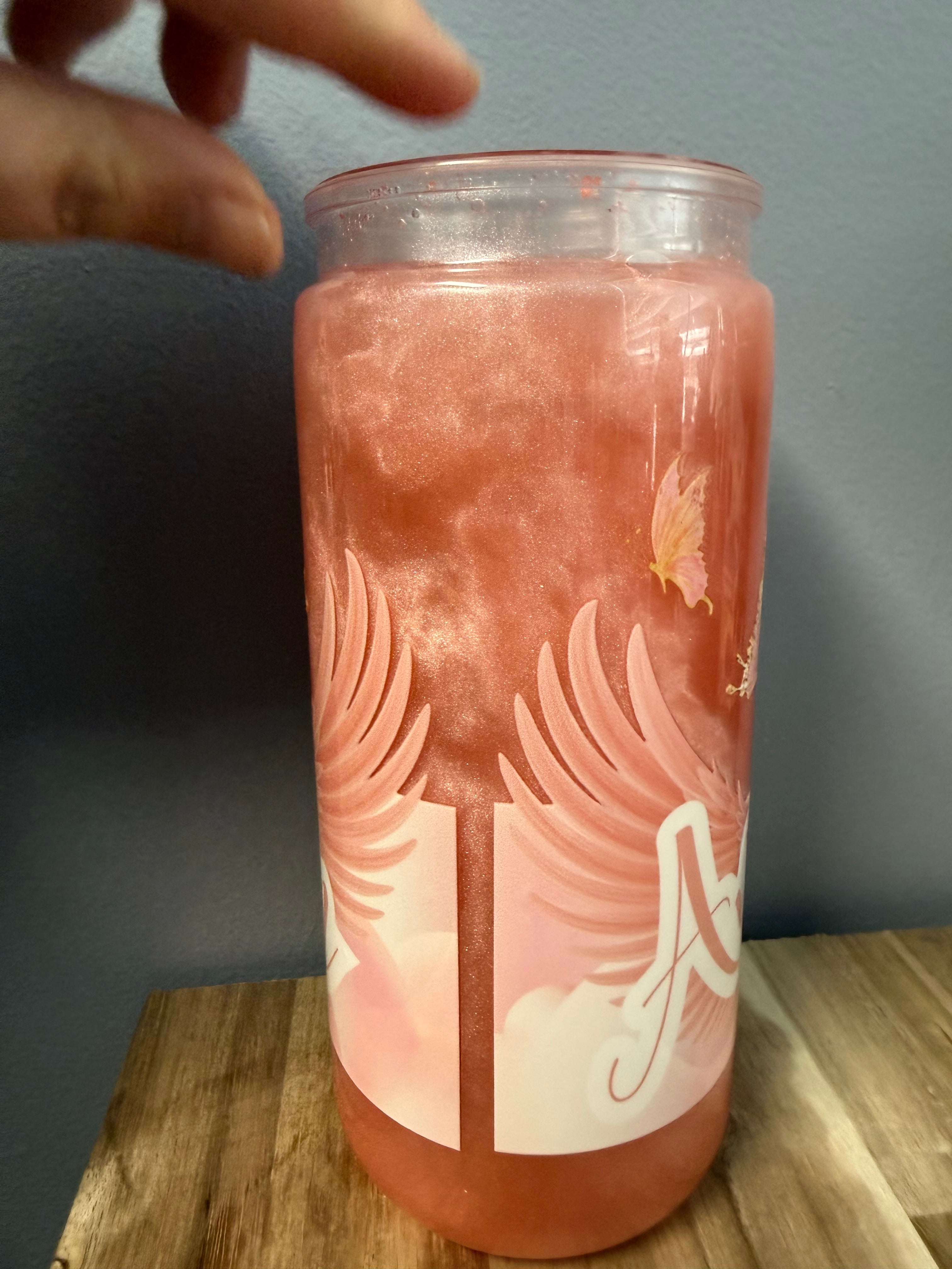 20 oz  pink angel mom