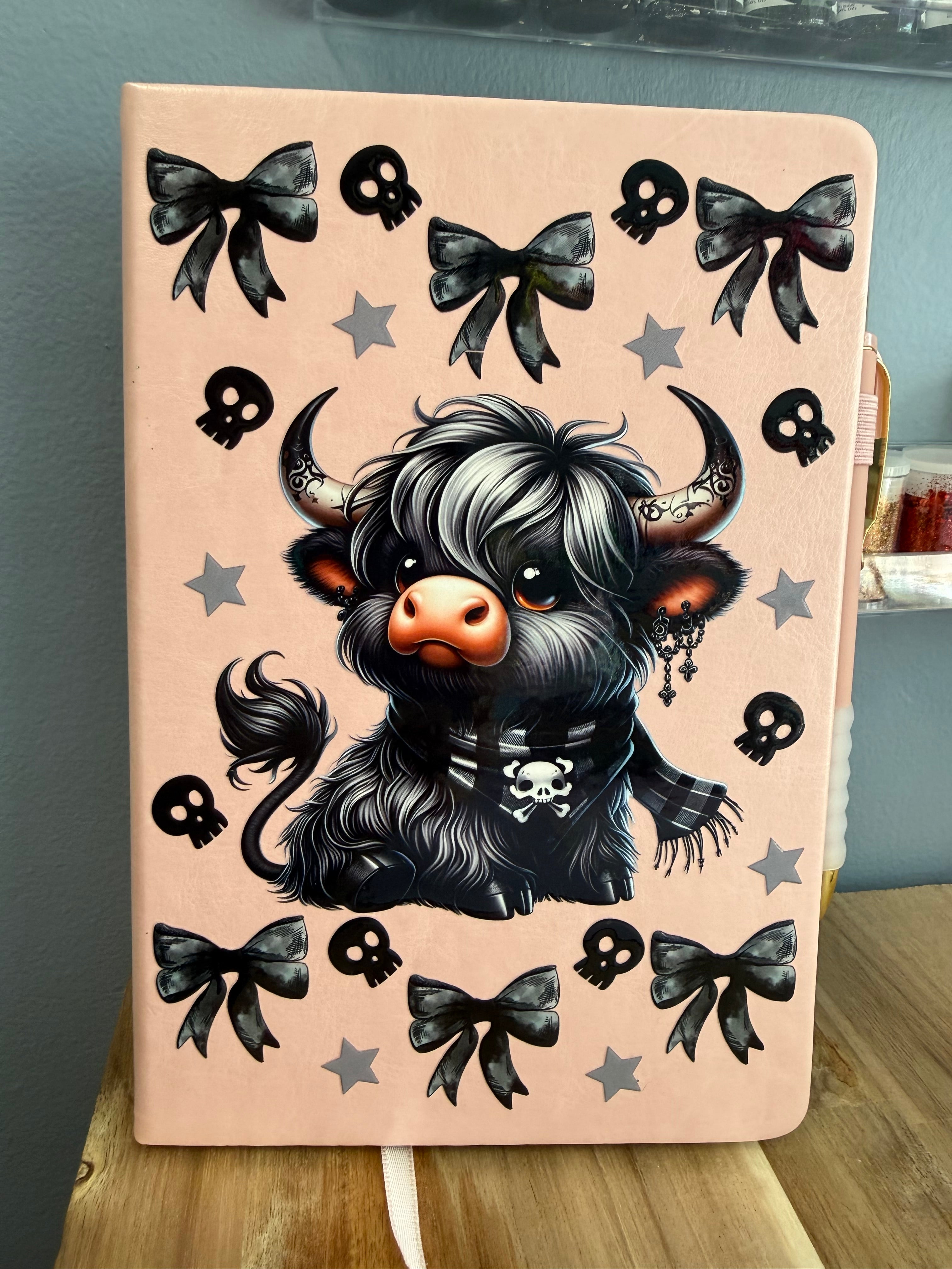 black cows  with skulls