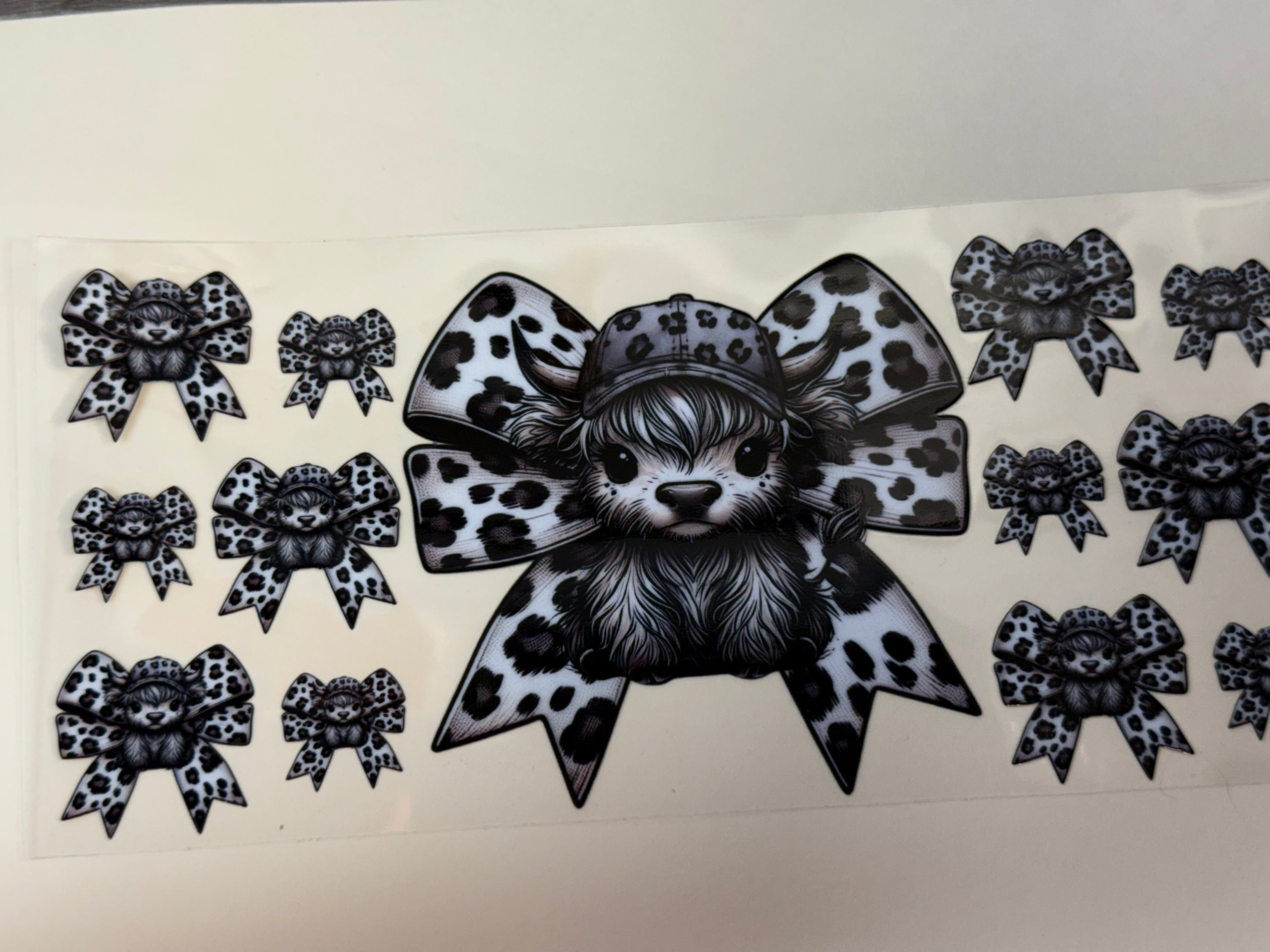 gray  cow print cow