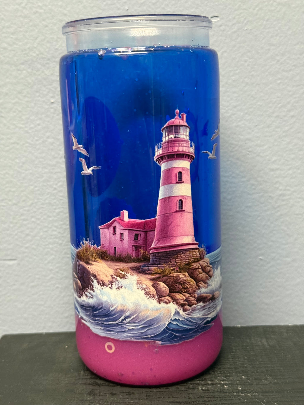 20 oz Pink Light house Lava Cup