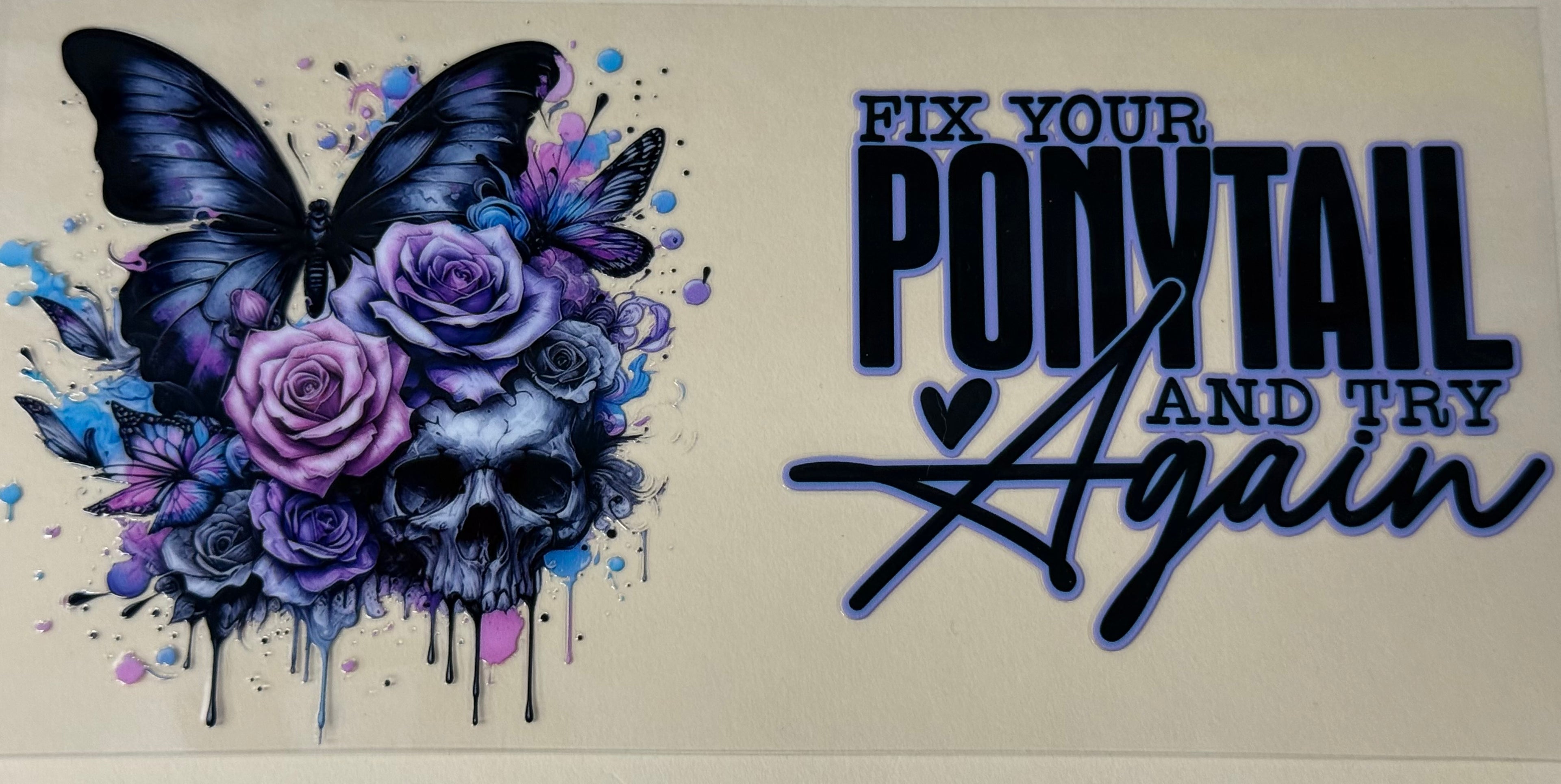 fix your pony tail and try again