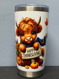 Fall 20 oz stainless steel Cow