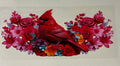 Cardinals and roses