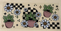 checked flowers