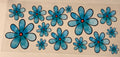 teal flowers