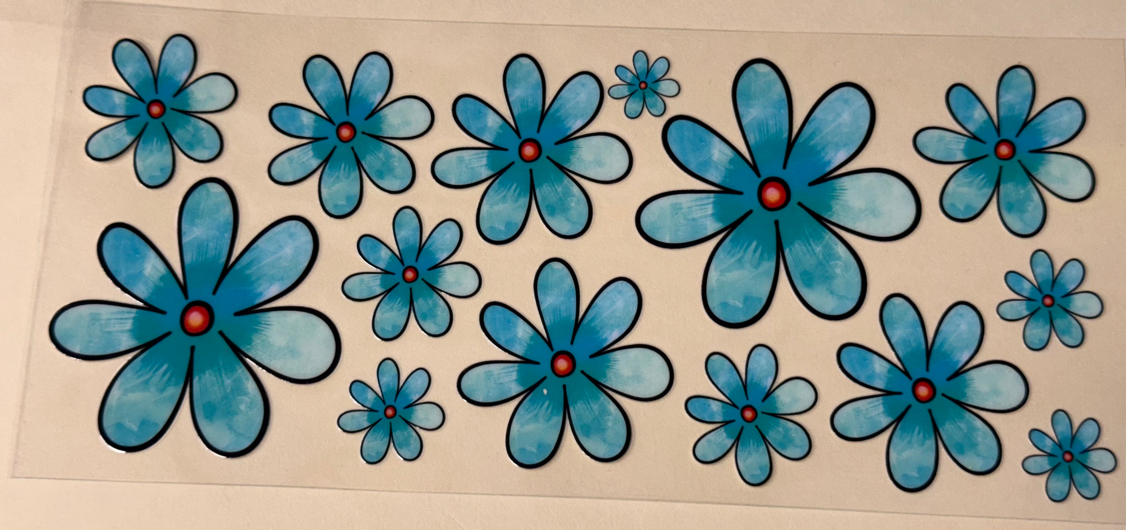 teal flowers