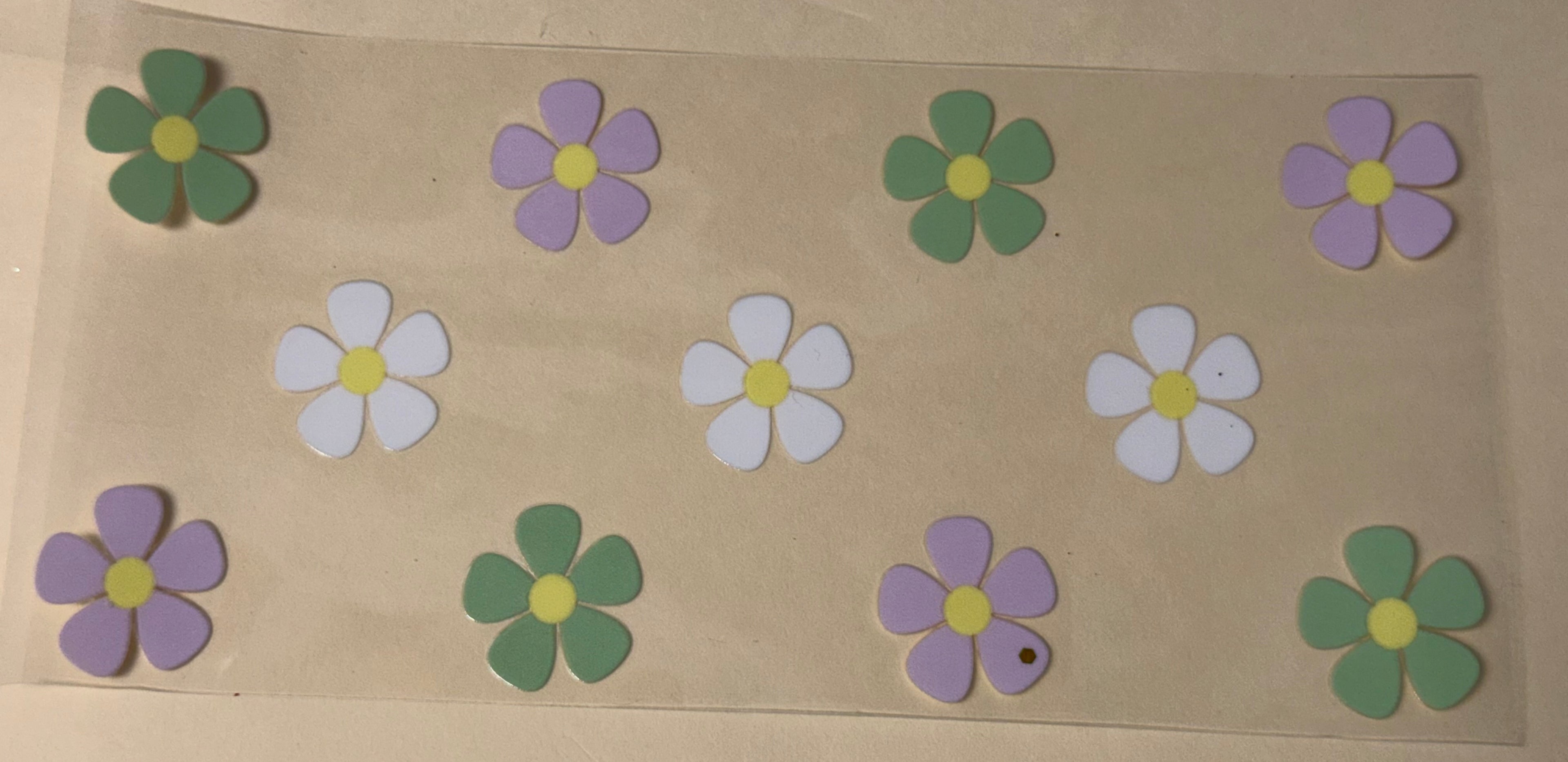 white green purple flowers