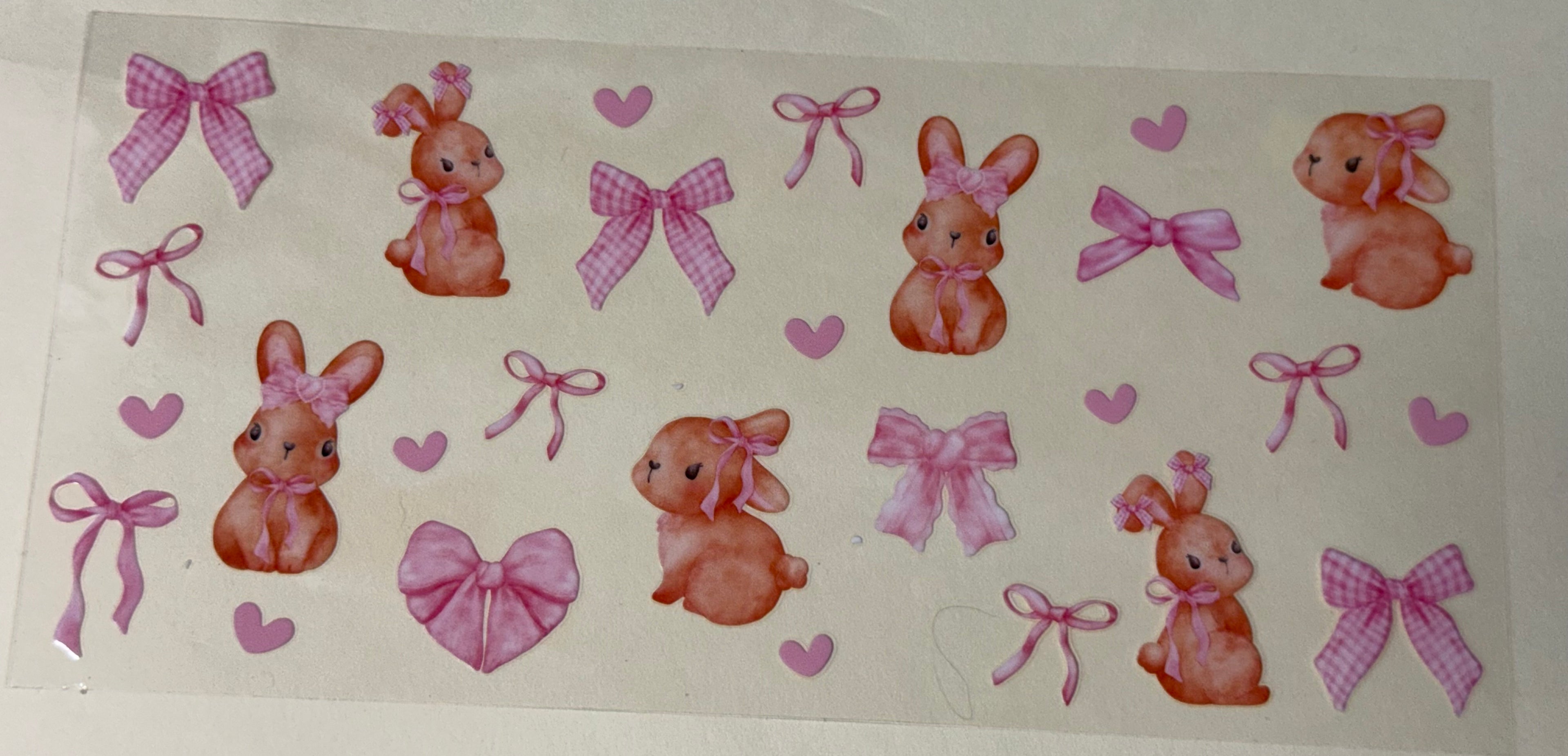 pink bow and bunny