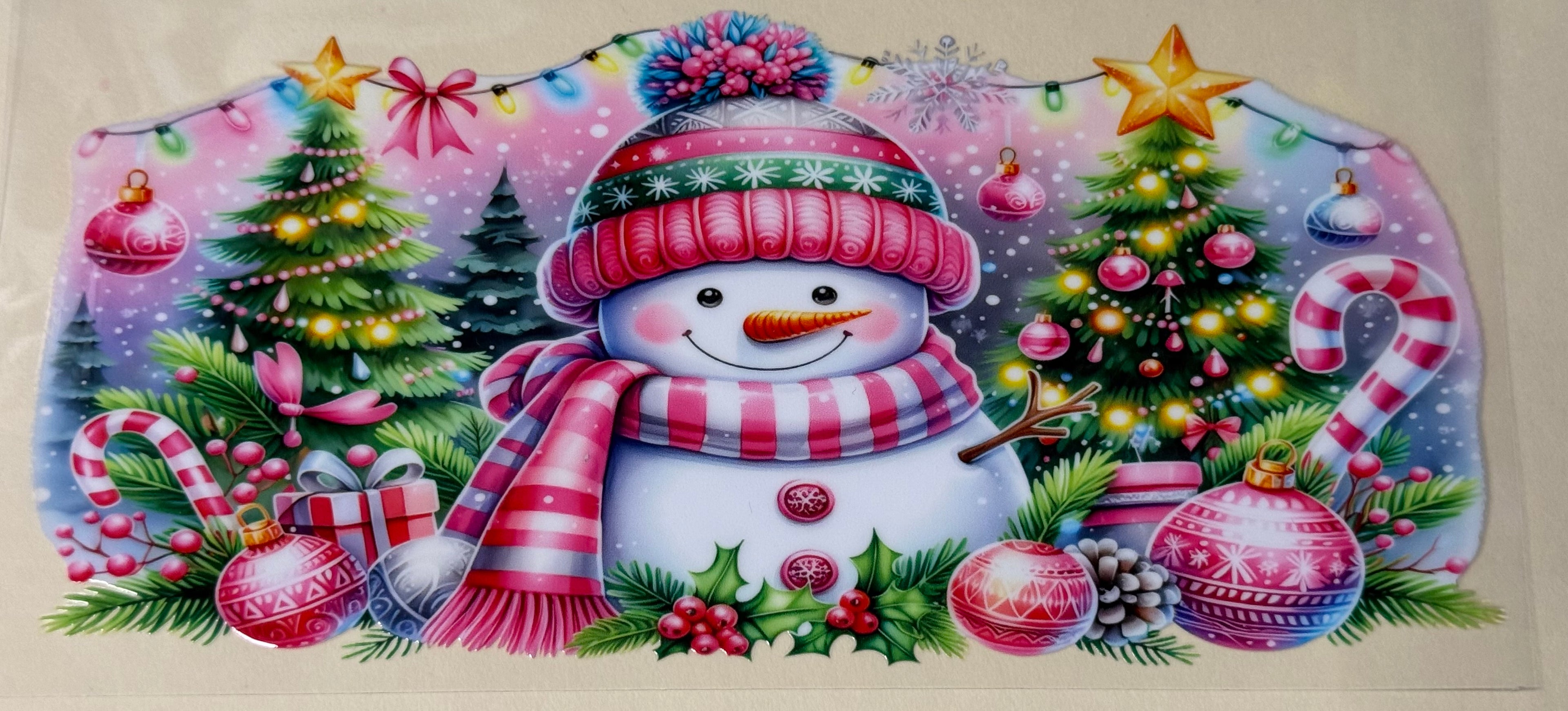 pink snowman