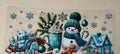 teal  snowman