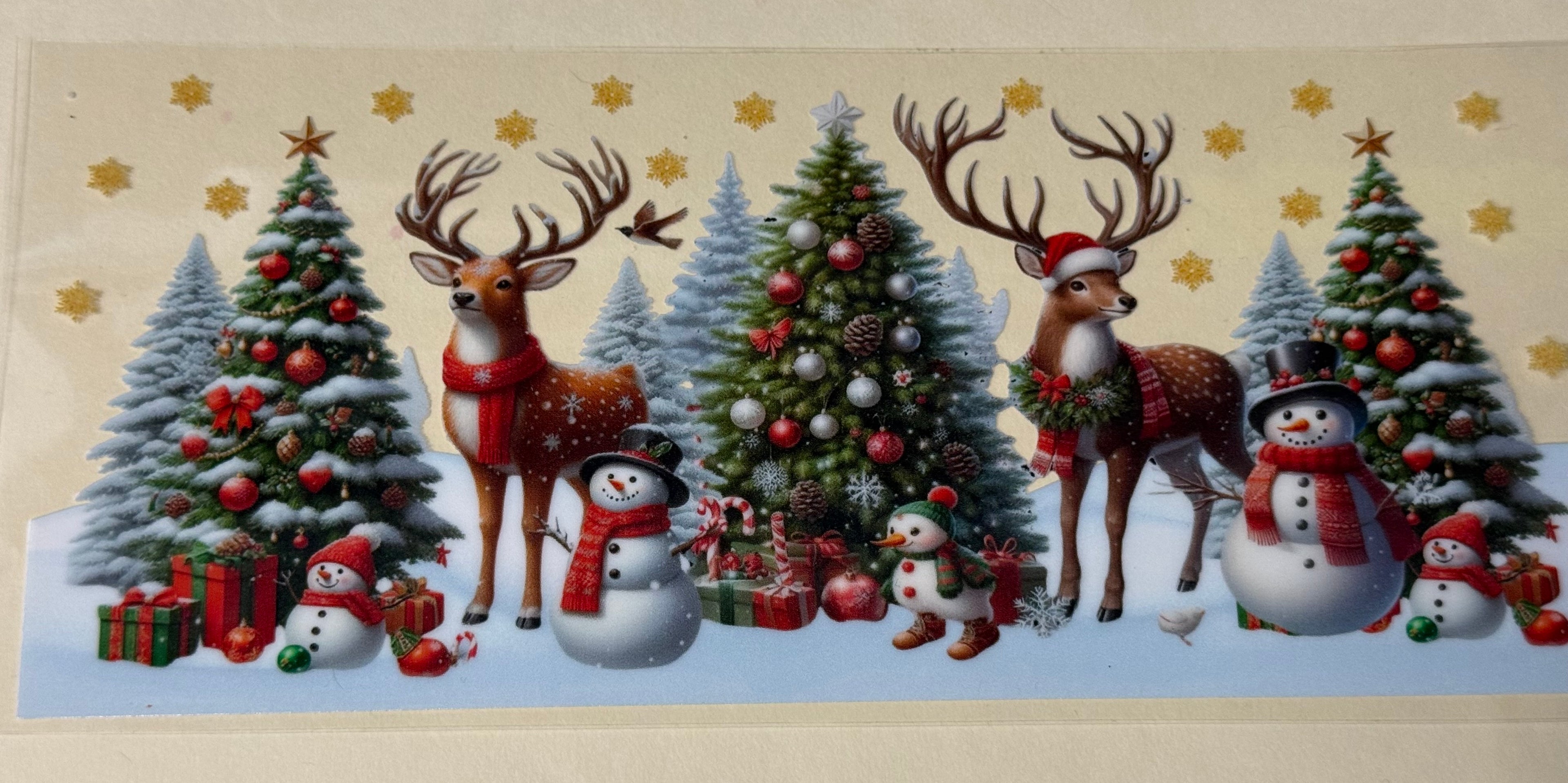 Deer snowman tree