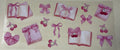 pink bows and book