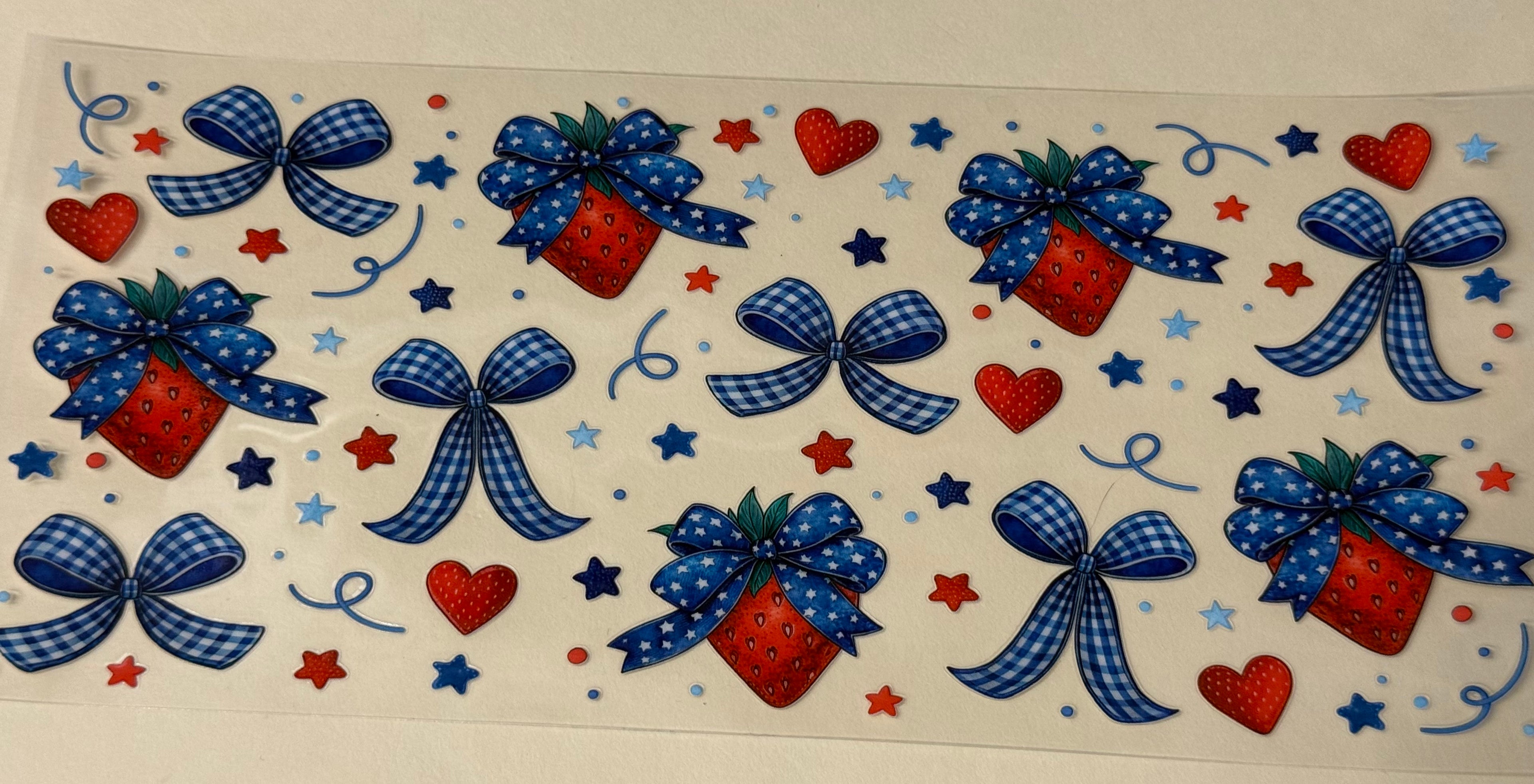 red and blue strawberries