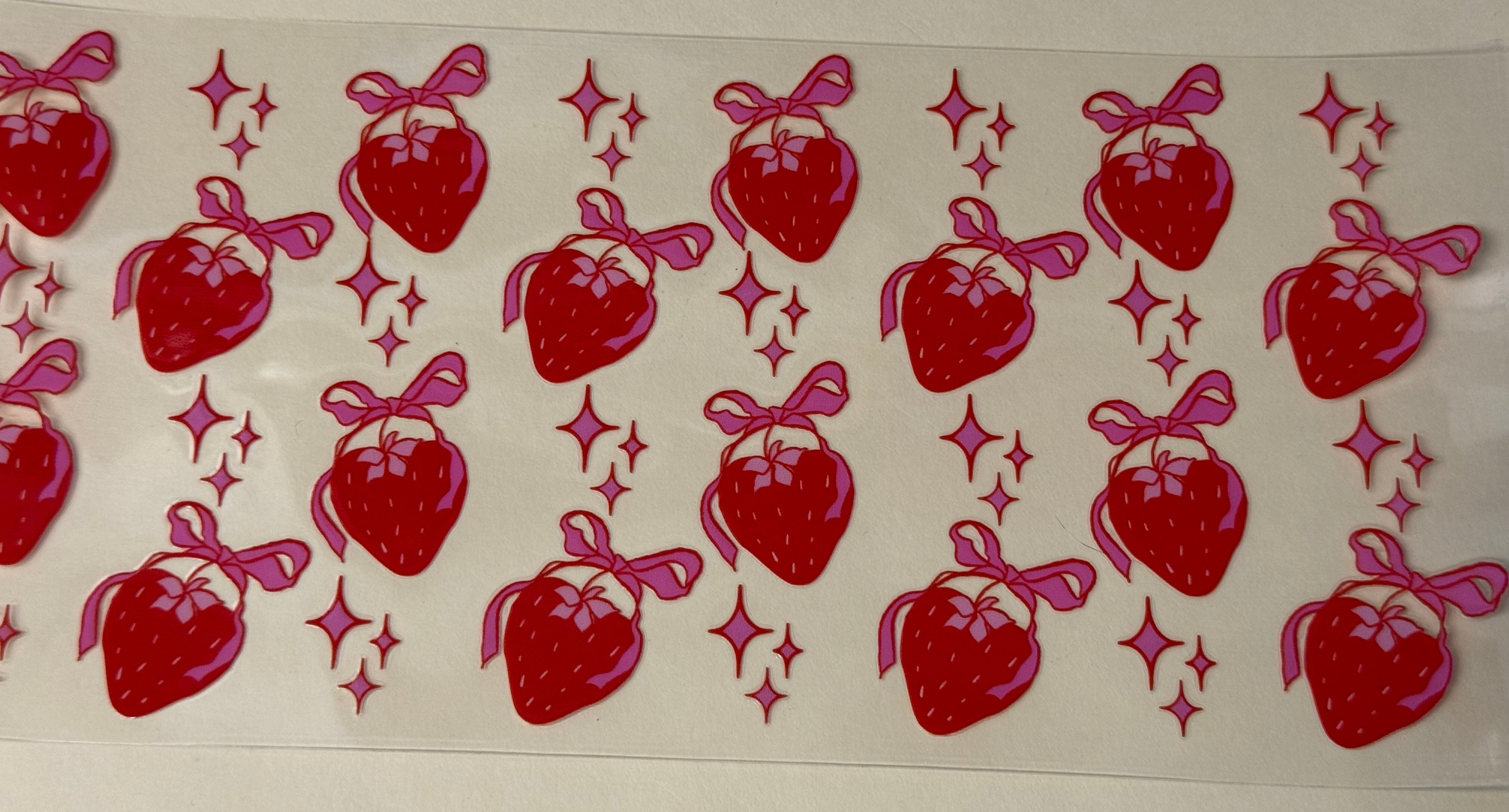 pink and red. strawberries