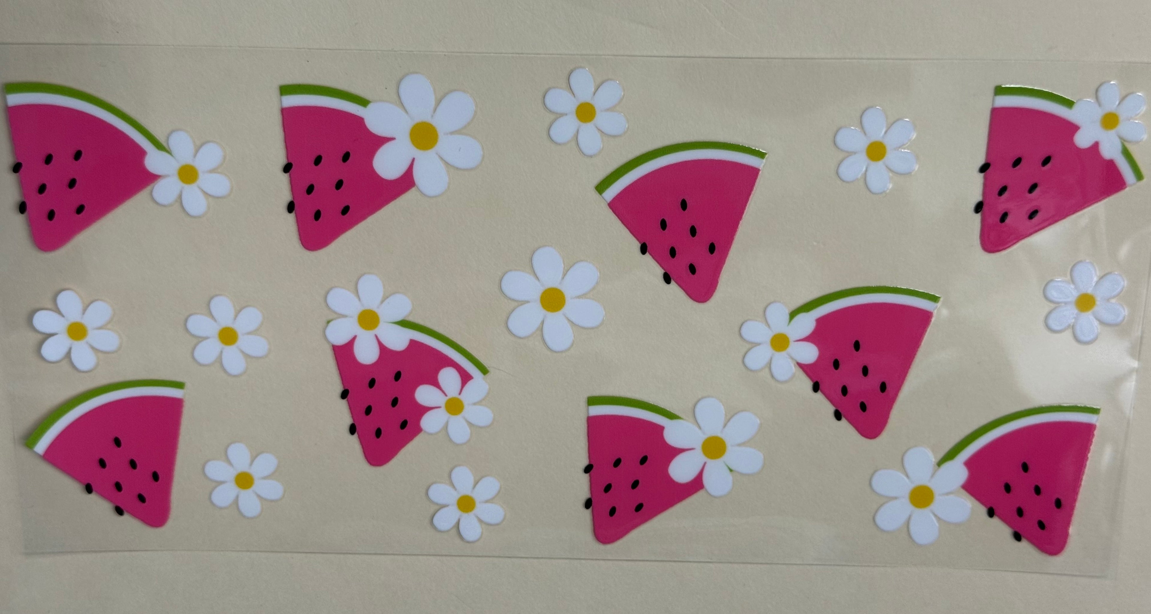 pink watermelon slices