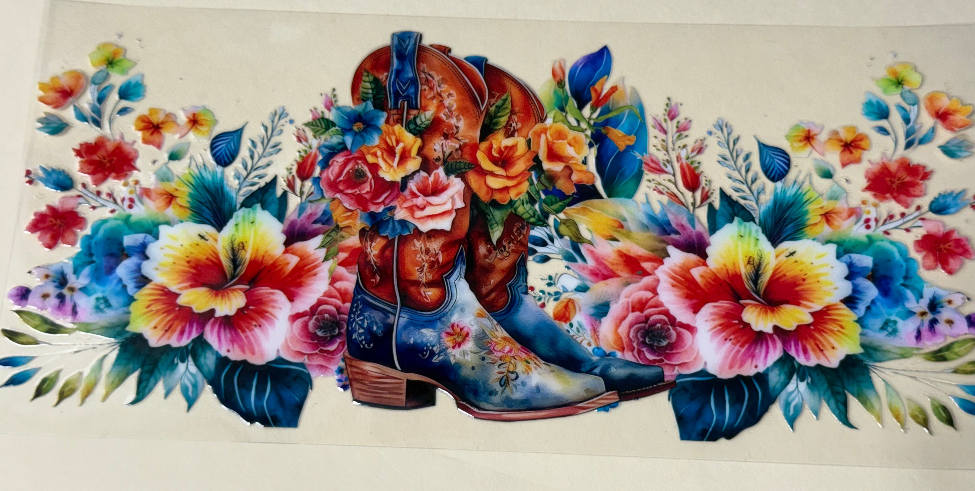 colorful flower and boots