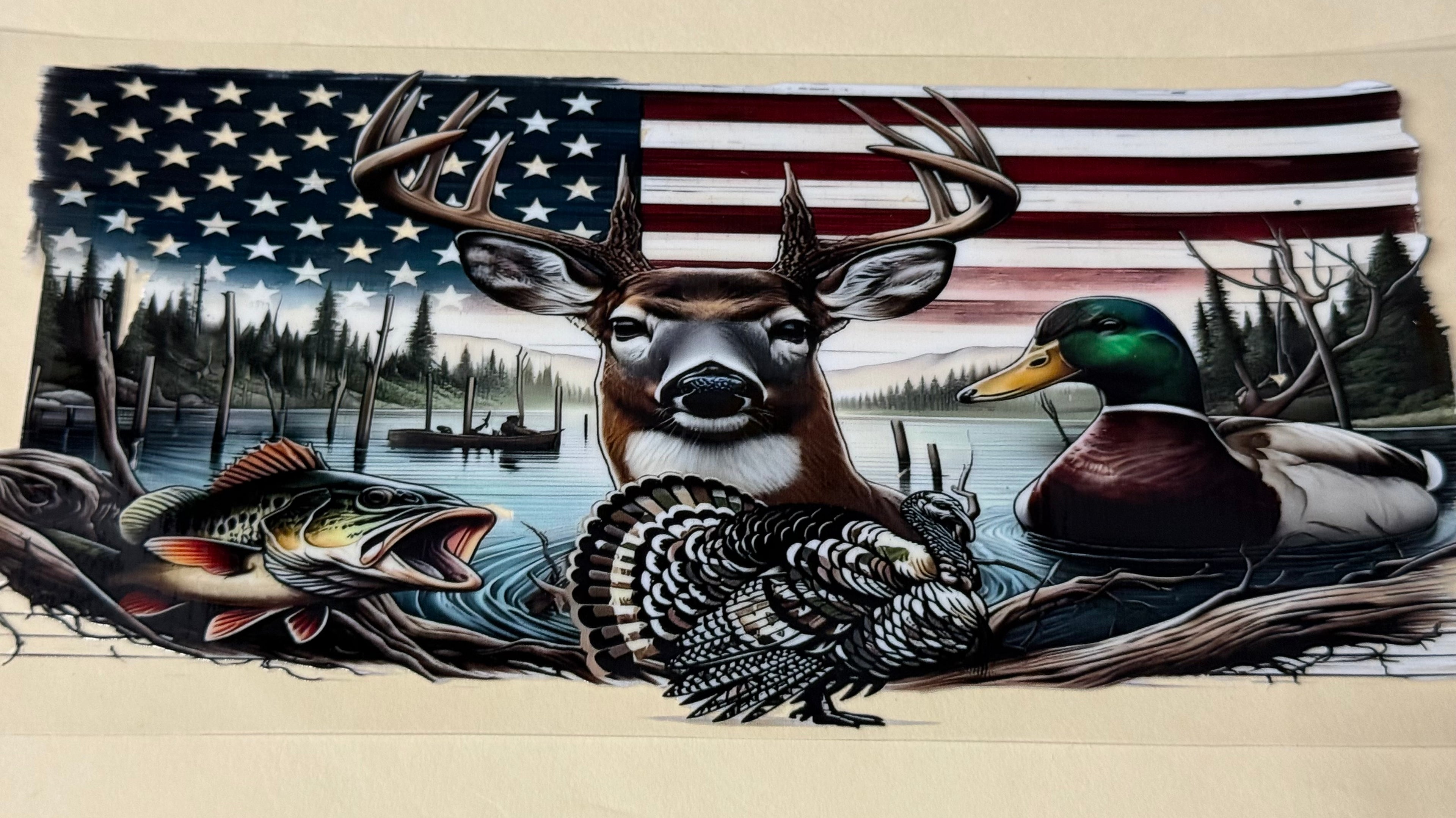 hunting fishing  flag