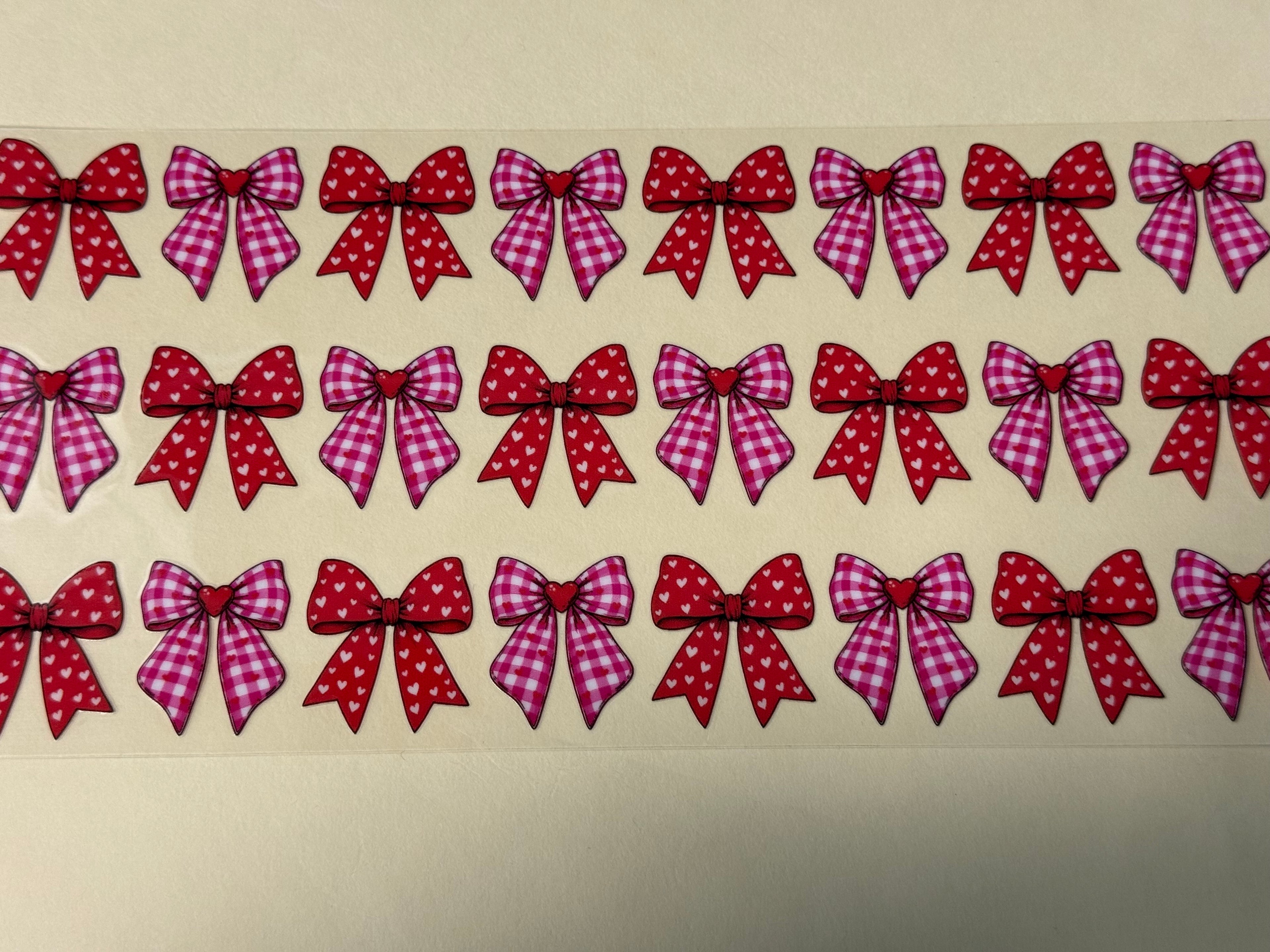 plaid pink red bows