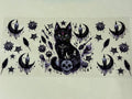 Black cat and skull