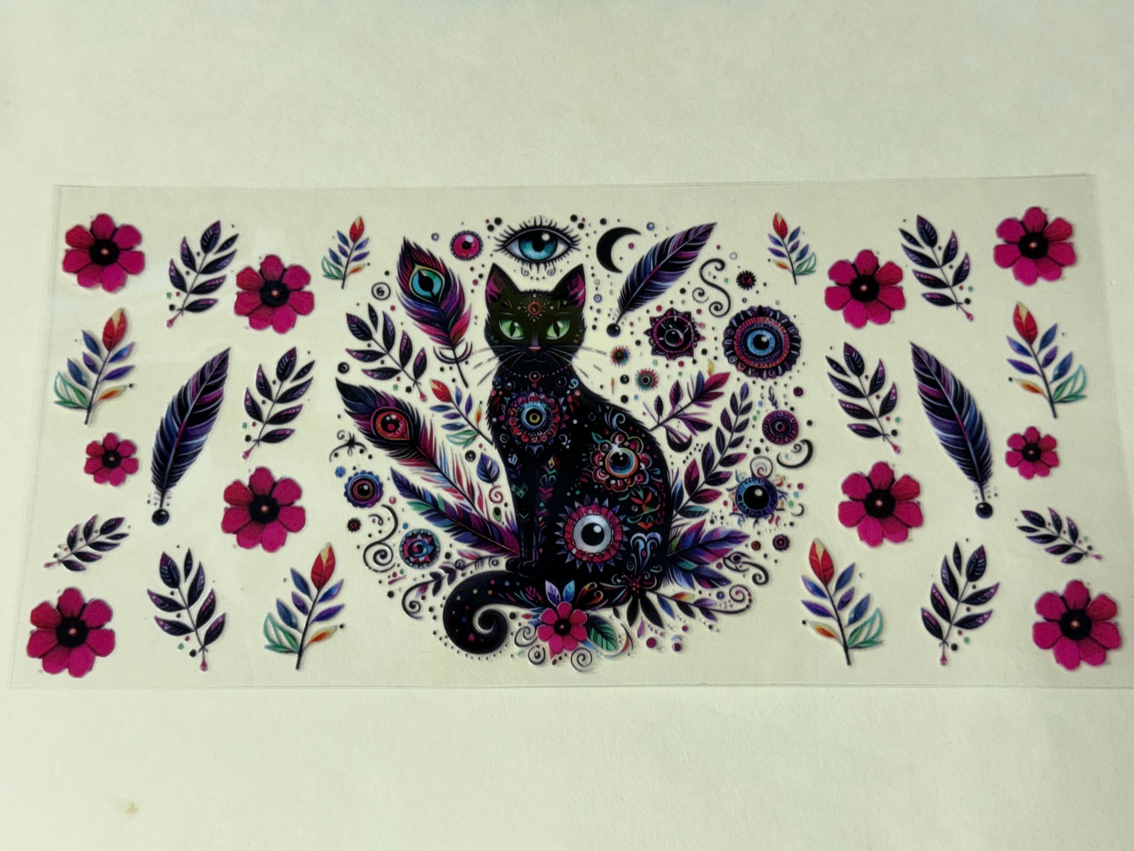 black cat and eye balls