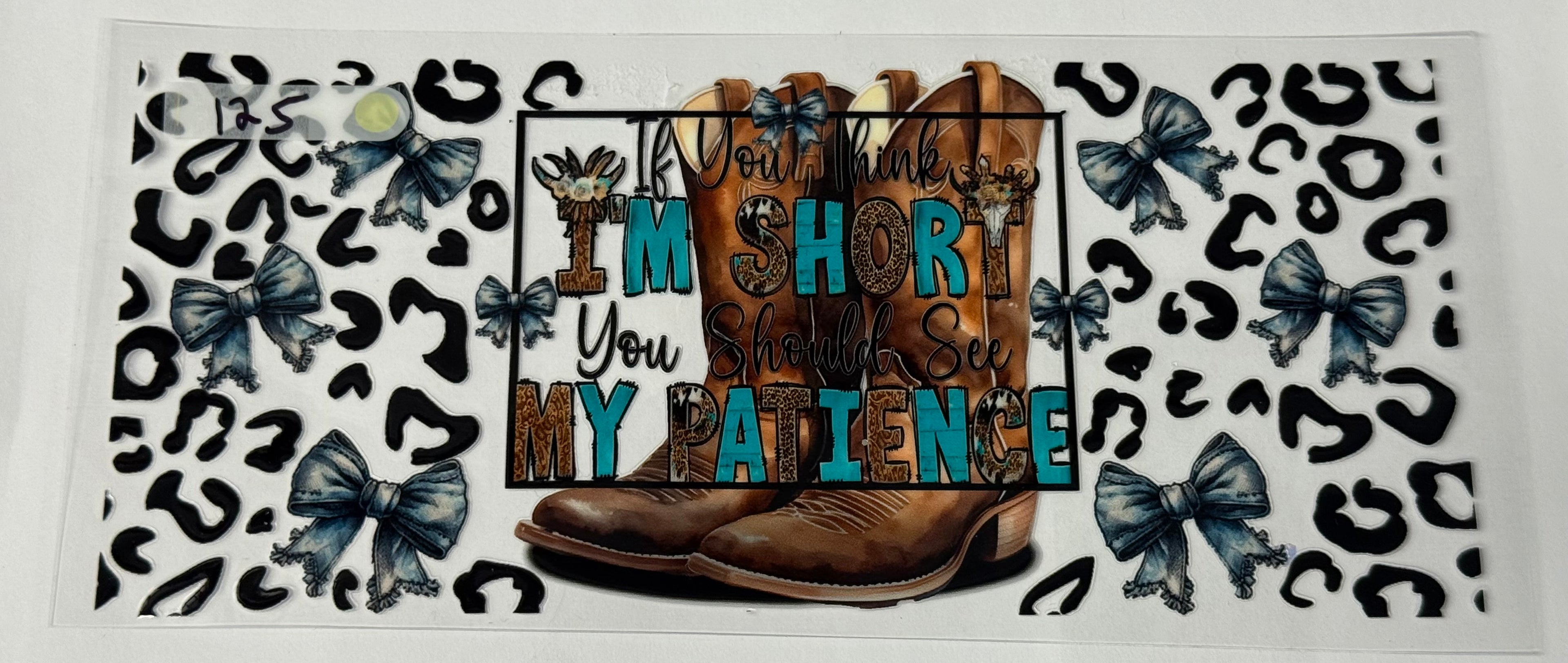 if you think im short you should see my patience