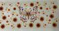 Moth and sunflowers
