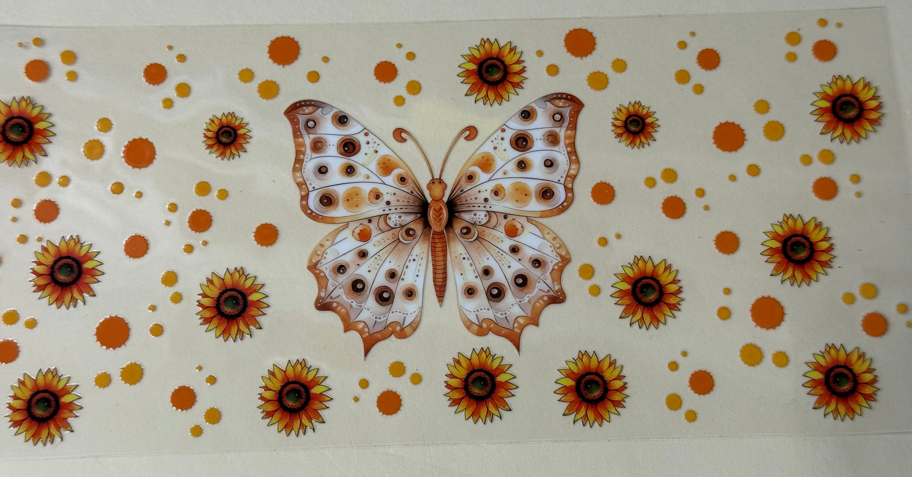 Moth and sunflowers