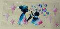bubble with mom and daughter