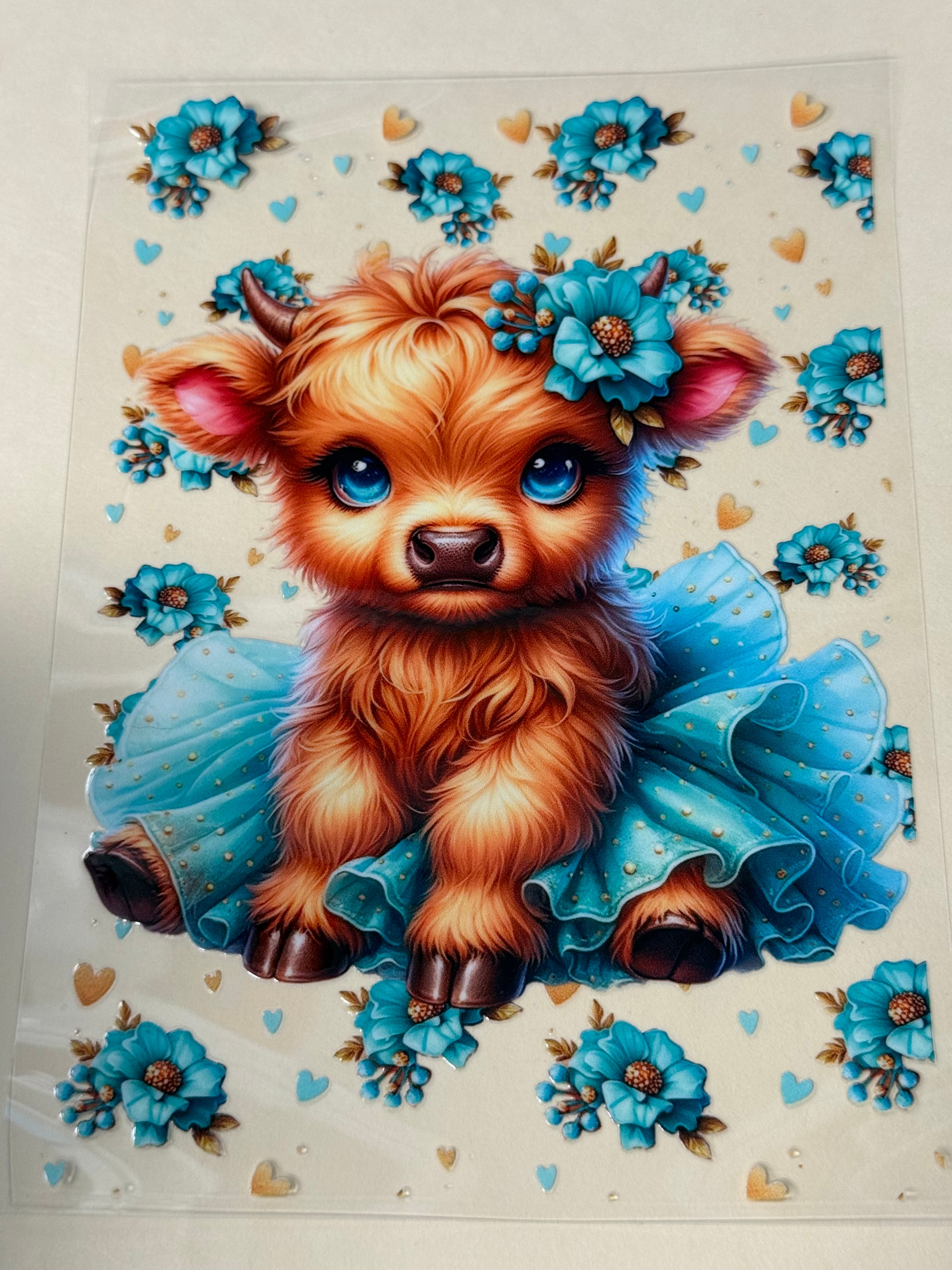 teal cow