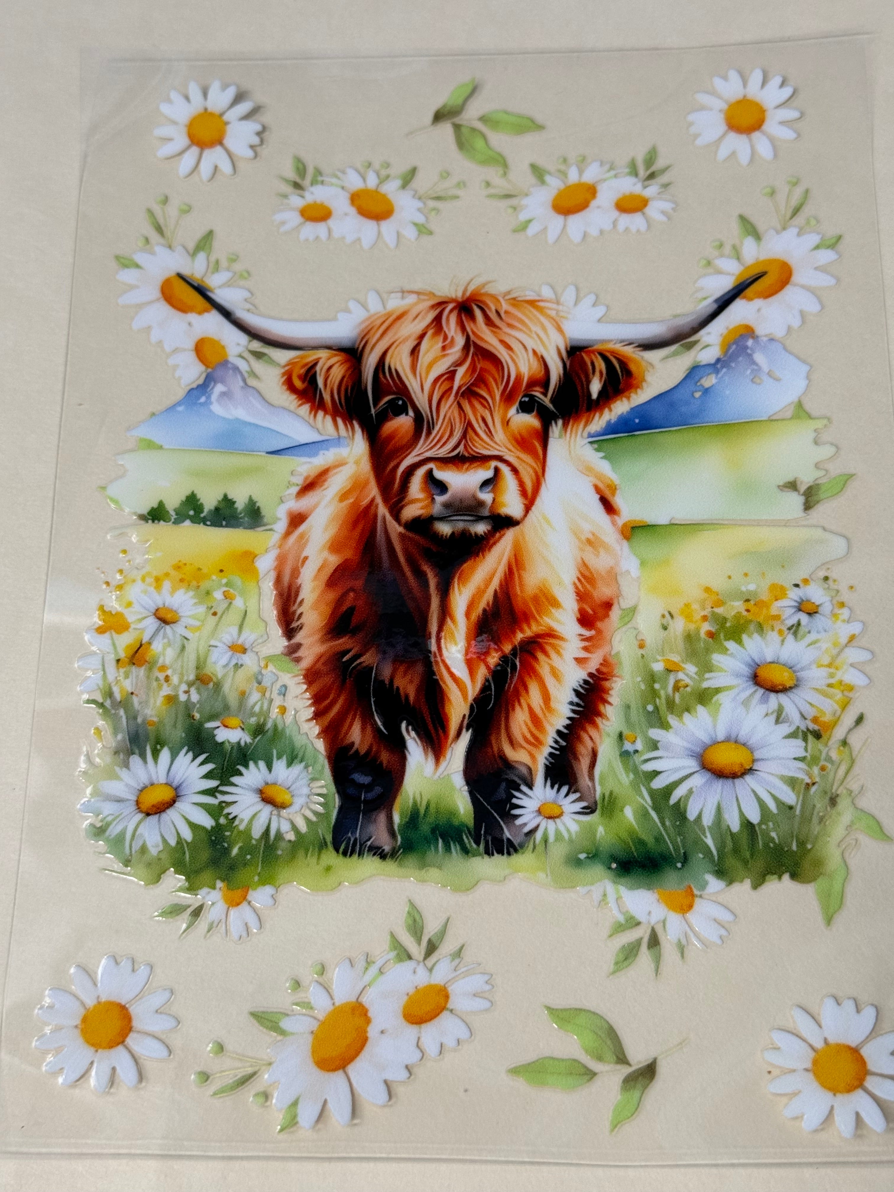 cow in flowers