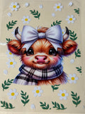 cow with white scarf