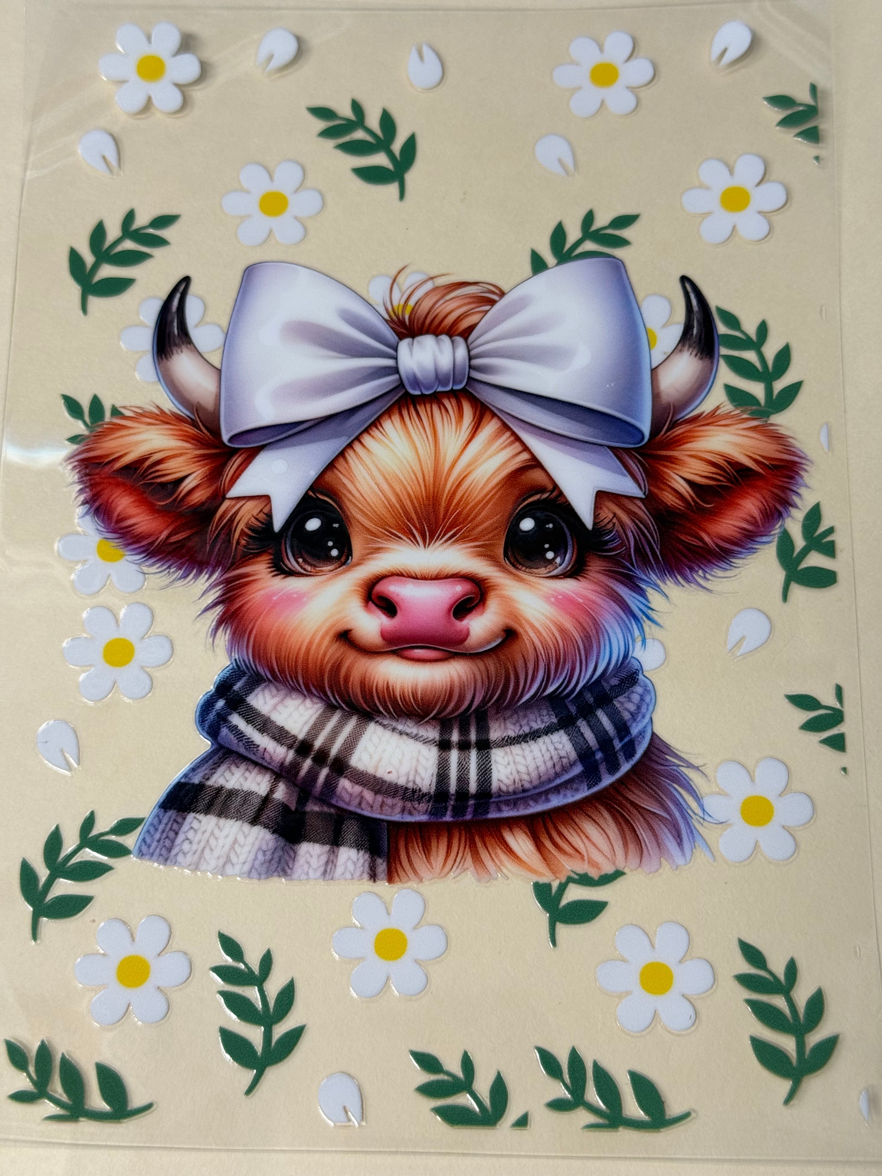 cow with white scarf