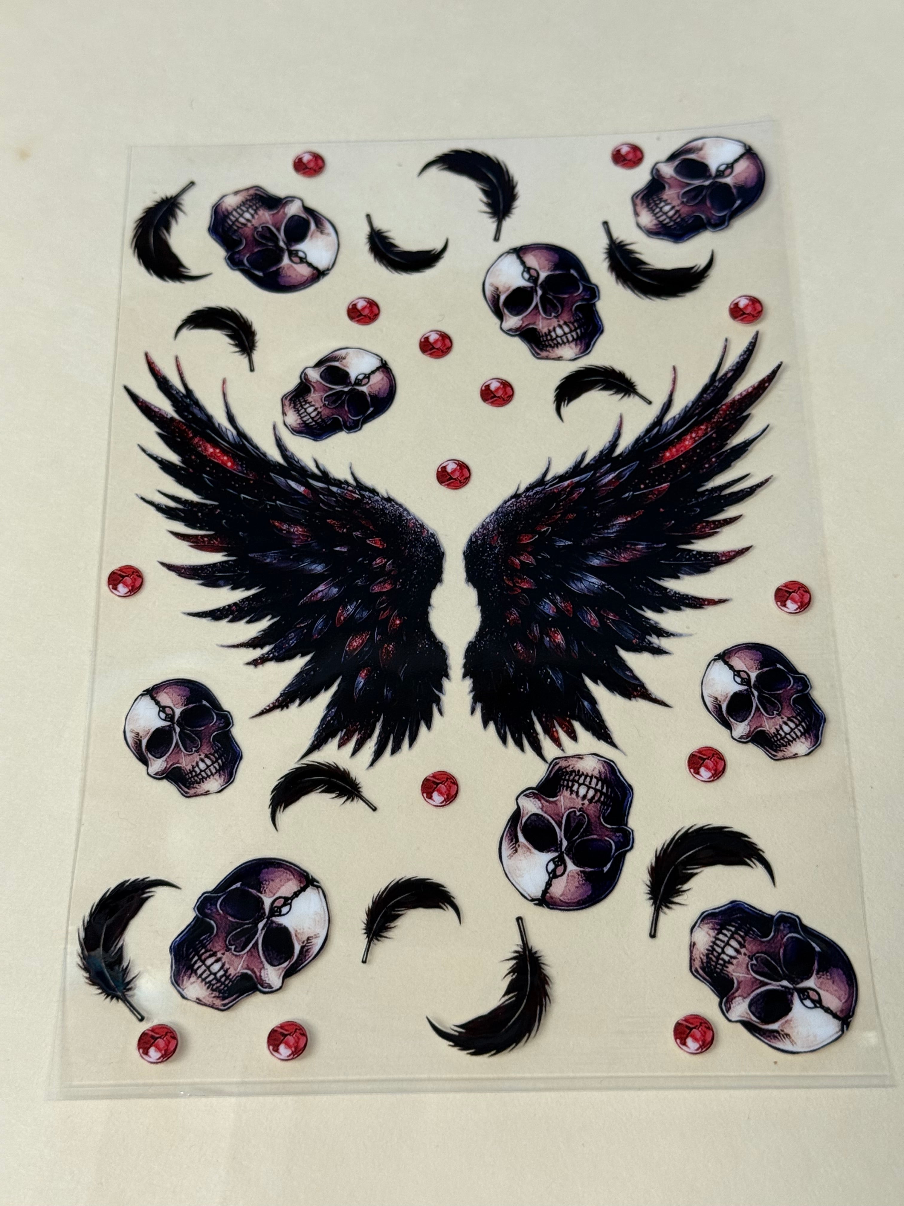 skull and wings