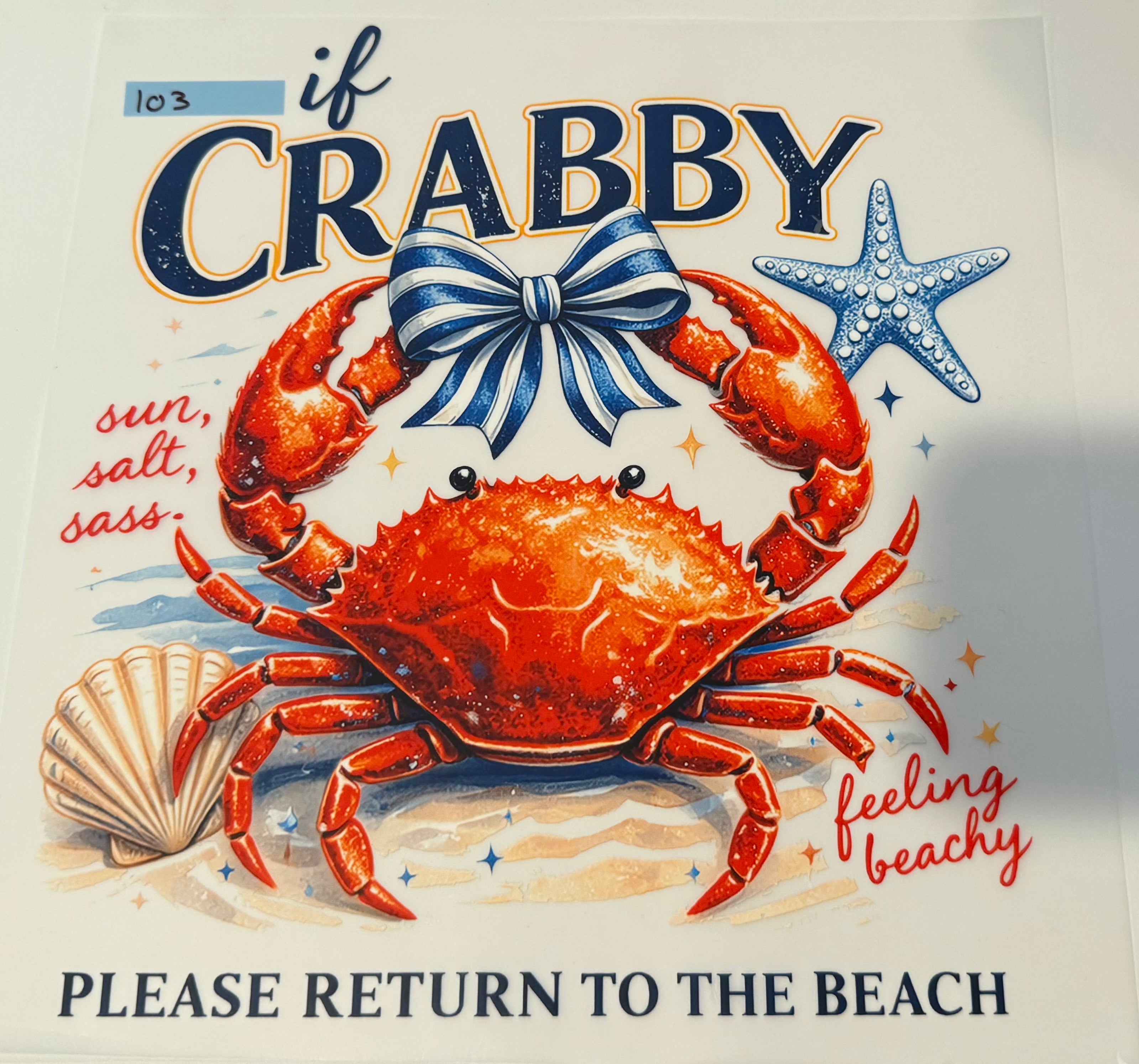if crabs please return to the beach