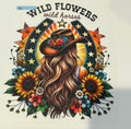 Wild flowers wild horses
