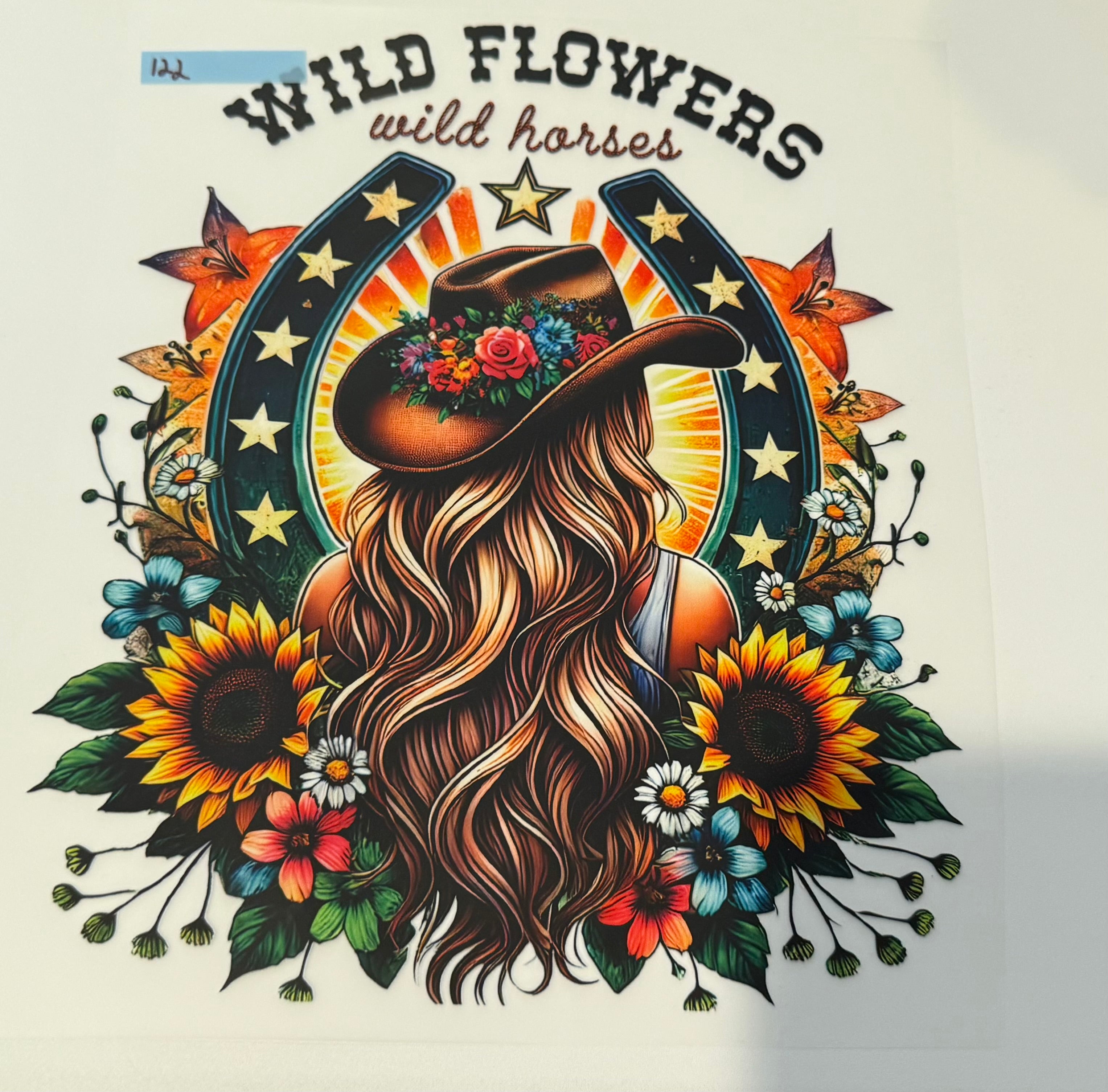Wild flowers wild horses