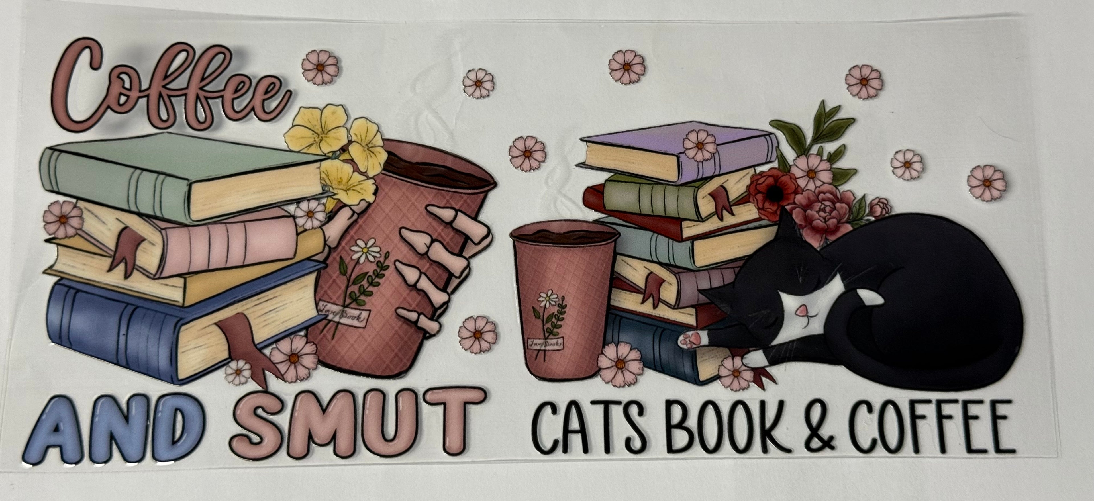 Coffee and smut cats book and coffee
