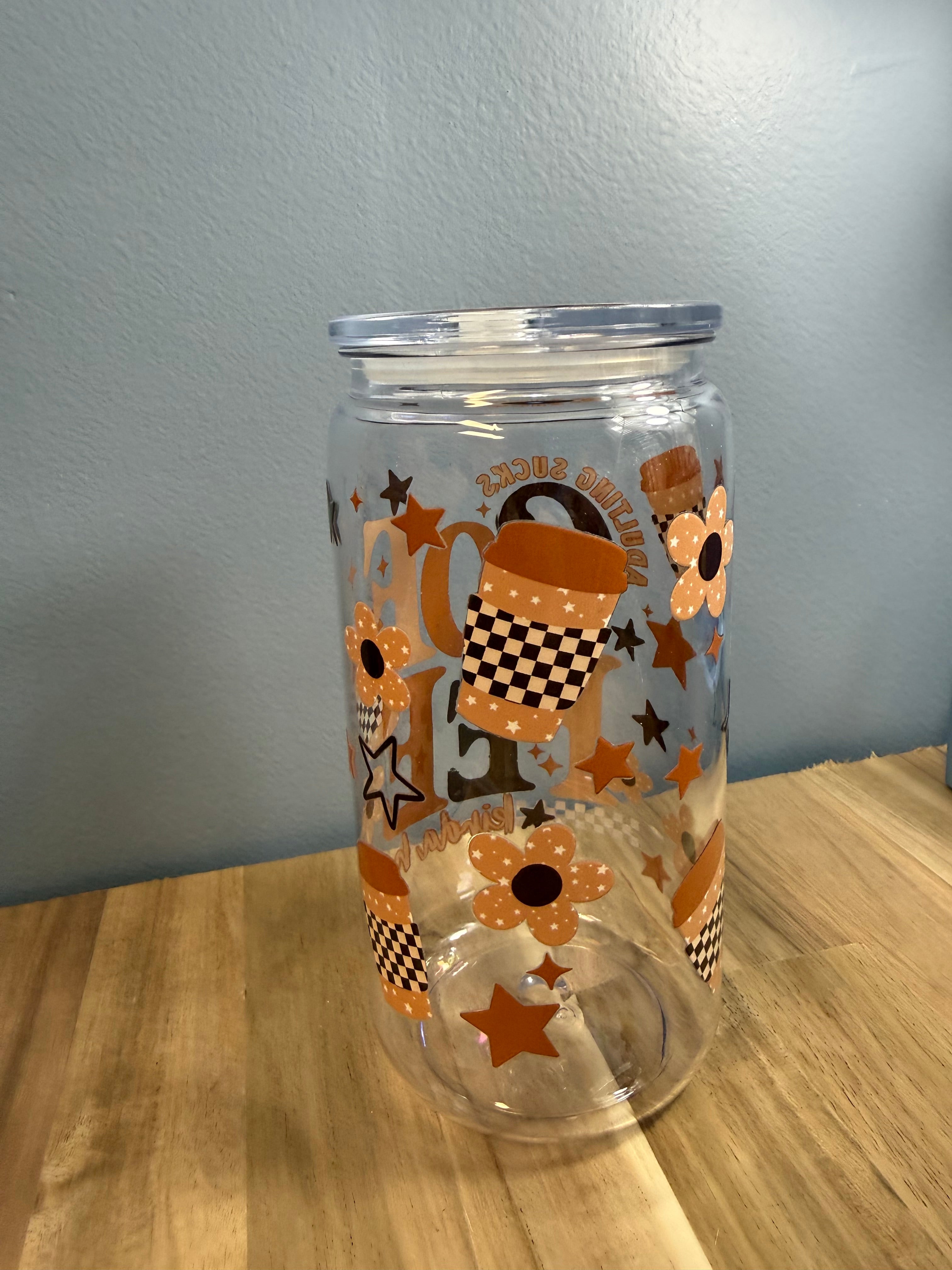 Adulting Sucks Coffee Kinda Helps 16 oz