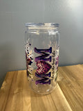 purple floral mom 16 oz