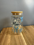 Blue mother Affirmations  Glass 16 oz