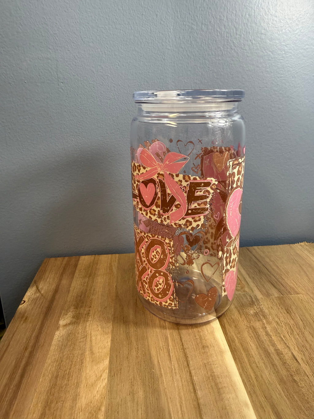 16 Oz leopard Print Love