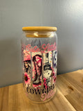 16 oz glass cute little country girl