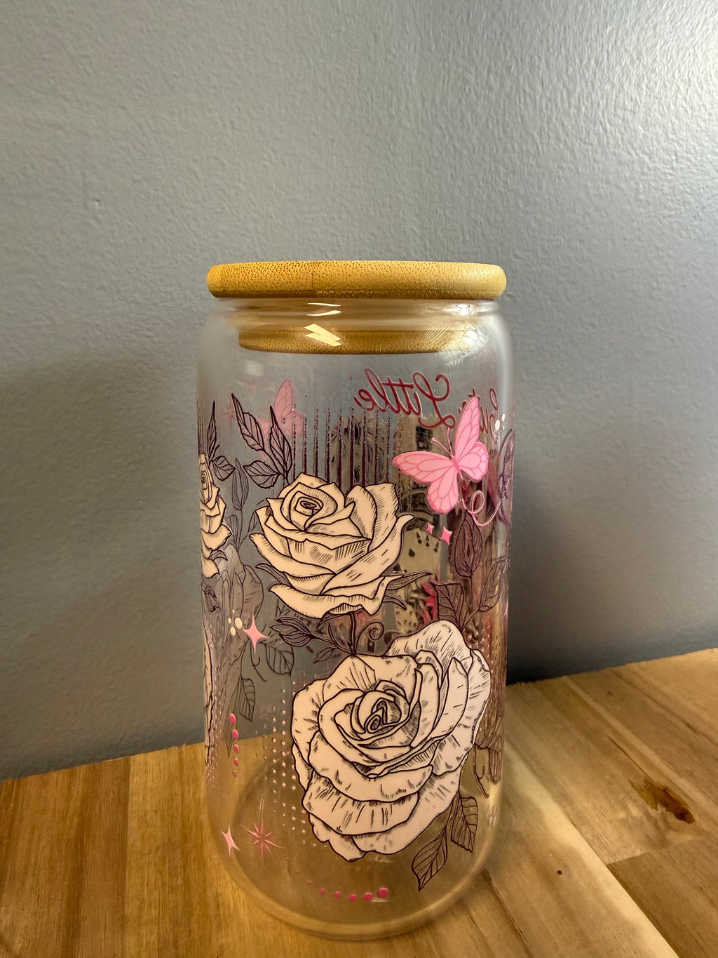 16 oz glass cute little country girl